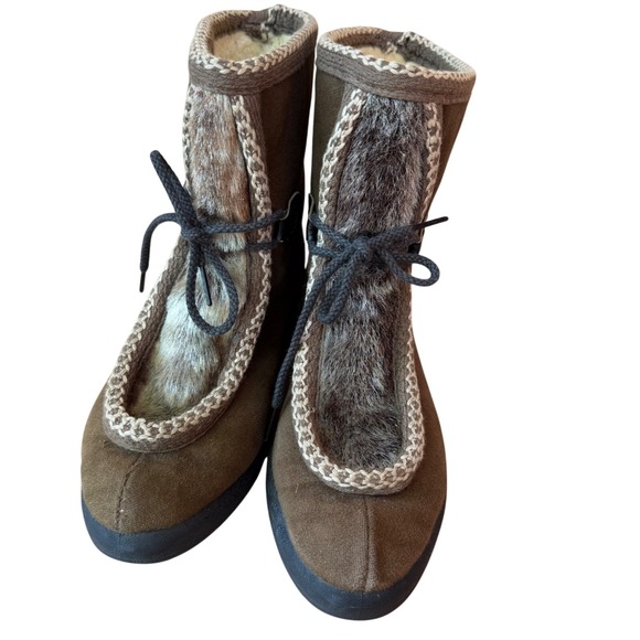 Vintage Stormgards Size 7 Converse Winter Faux Fur Boots Womens Unique Winter - Picture 1 of 11